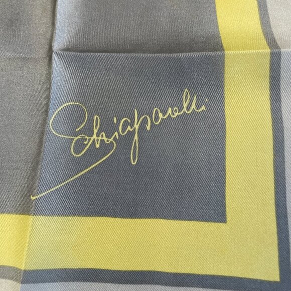 Vintage Elsa Schiaparelli Silk Scarf – Geometric Modernist Design - Picture 3 of 13
